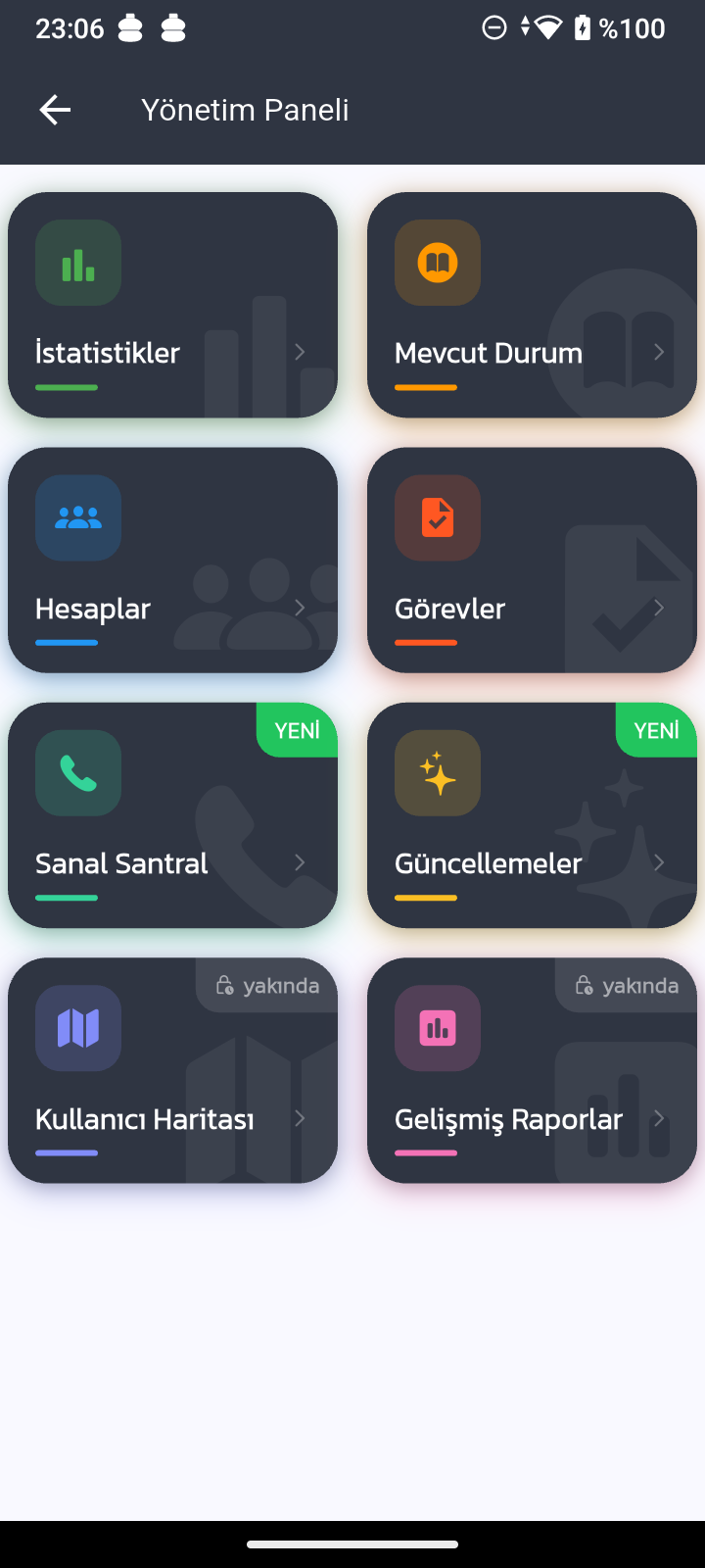 TamSucu yönetim paneli ekranı